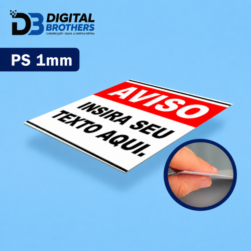 Placa de PS 1MM / Corte Reto / BRILHO