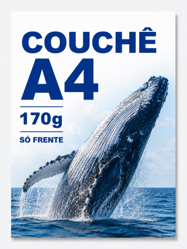 Couche A4 170g / Impressão frente 
