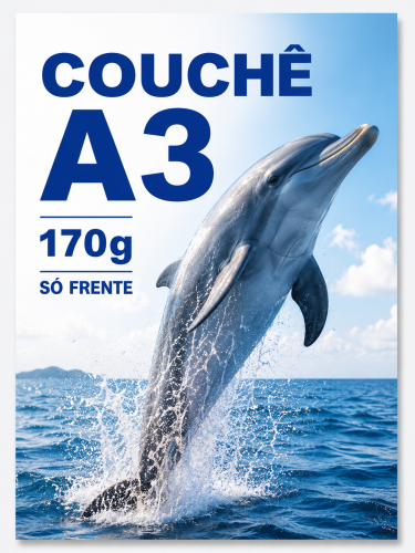 Couche A3 170g / Impressão frente 